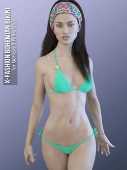121099 服装 X-Fashion Bohemian Bikini for Genesis 3 Females
