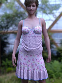 81260 服装 dForce Fleur Farouche Outfit for Genesis 8 and 8.1 Females