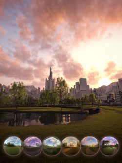 84905 灯光 未来城市公园 Future City Park - 8k HDRI Scenes