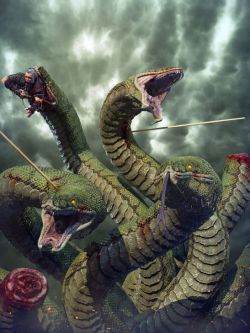 46707 动物 九头蛇 Lernaean Hydra