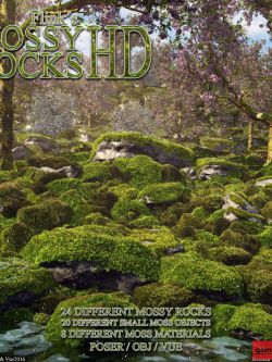 120630 道具 苔藓岩石 Flinks Mossy Rocks HD