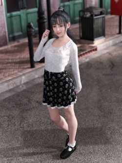 87615 服装 dForce Harajuku Girl Outfit for Genesis 8 and 8.1 Females