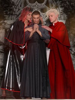 93324 服装 宗教 dForce Gothic Cardinal Robe for Genesis 9