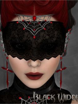 道具 眼罩 Black Widow - Jewels & more