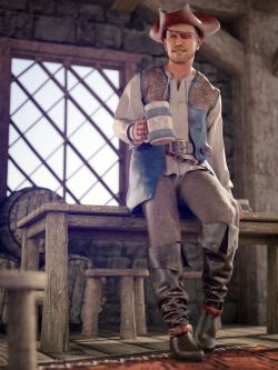 68155 服装 dForce Scallywag Outfit for Genesis 8 Male(s)