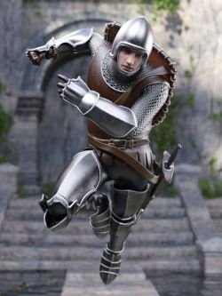 77249 服装 重型盔甲 The Western Knight 01 for Genesis 8 Males