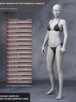 60421 变形 Body Morph Kit for Genesis 3 Female and Merchant