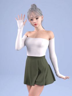 101681 服装 露肩服 dForce HnC24 Off Shoulder Outfits for Genesis 9