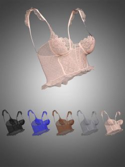 84278 服装 网眼内衣 X-Fashion Dreams Mesh Lingerie Top for Genesis 8 Fe...