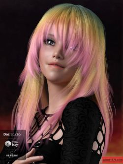 72151 头发 dForce Roxi Hair for Genesis 8 Female(s)