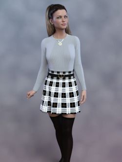 83321 服装 dForce Cecille Outfit for Genesis 8 and 8.1 Females