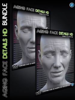 63539 变形 老化面部细节  Aging Face Details HD for Genesis 3 and 8 Bu...