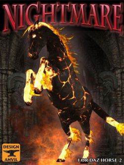 19765 动物 马的纹理 DA Nightmare for DAZ Horse 2