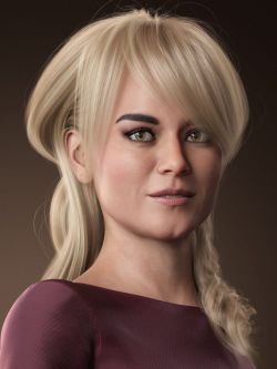 70061 头发 Back Updo Hair for Genesis 3 and 8 Female(s)