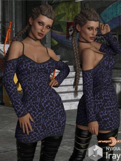 122835 服装 纹理  VERSUS - Shoulder Free Dress for Genesis 8 Females