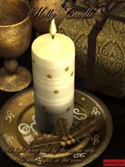 118151 道具  可爱蜡烛  Holly Candle by MortemVetus ()