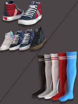 83459 运动鞋和袜子 AJC Pro Skate Sneakers and Socks for Genesis 8 and 8...