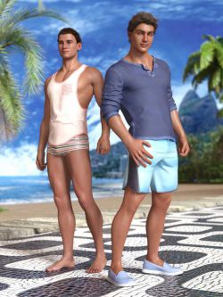 87617 服装 Chasing Summer I dForce Outfit for Genesis 8.1 Males