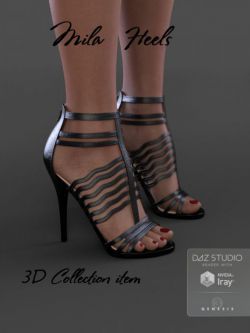 35055 鞋子 Mila Heels for Genesis 3 Female