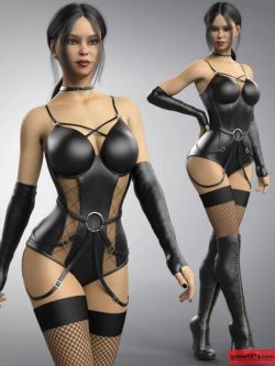 81263 服装 性感 Sexy Leather for Genesis 8 and Genesis 8.1 Females