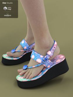 54489 鞋子 Jiwoo Sandals for Genesis 8 Female