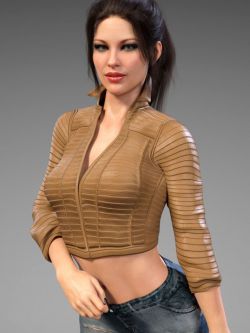 50831 服装 皮夹克 X-Fashion 4 in 1 Leather Jacket for Genesis 8 Female(s)