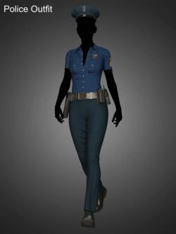 71457 女警服装 FG Police Woman Outfit for Genesis 8 Female(s)