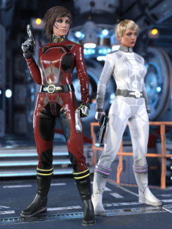 69677 服装 科幻  Sci-Fi Commander Outfit for Genesis 8 Female(s)