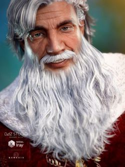 35419 头发 圣诞老人胡子 Santa Beard for Genesis 3 Male