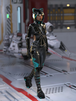 63881 科幻 盔甲 Space Racer Outfit for Genesis 8 Female(s)