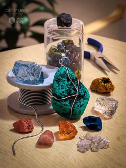 36261 道具 宝石 矿物 岩石 Gems and Minerals for Rock Collection