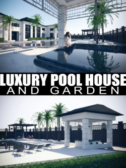 64855 场景 豪华泳池别墅和花园 Luxury Pool House and Garden
