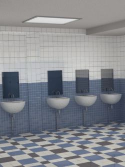 21512 场景 学校浴室 School Bathroom