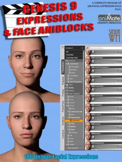 90714 脸部动画 Expressions and Face aniBlocks for Genesis 9