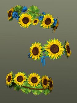 85280 向日葵头带 Sunflower Headbands for Genesis 8 and 8.1 Females