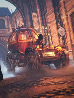 87327 道具 车辆  XI Steampunk Pumpkin Carriage