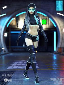 56673 服装 科幻 Zari SciFi Outfit for Genesis 8 Female