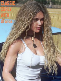 57743 头发 Classic Long Curly Hair with dForce for Genesis 8 Female