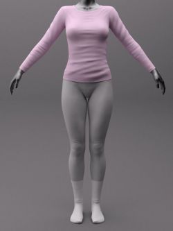 86082 服装 运动装 HY Sporty Outfit for Genesis 8 and 8.1 Females