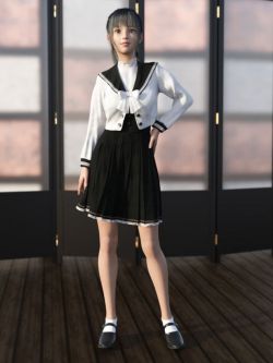 83504 服装 优雅校服 dForce Elegant School Uniform for Genesis 8 Females