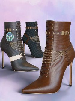89098 鞋子 Kara High Heel Boots for Genesis 8 and 9