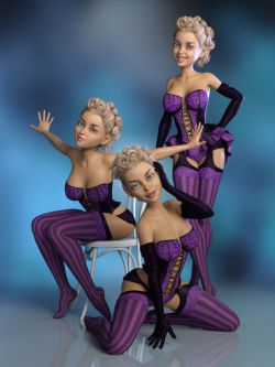 53133 舞蹈姿势 Burlesque Dance Poses for Genesis 8 Female and The Girl 8