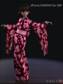 139178 服装 合服  dForce Kimono for G8F by EdArt3D ()