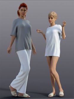 54267 服装 居家 H&C dForce Housewear Outfit A for Genesis 8 Female(s)