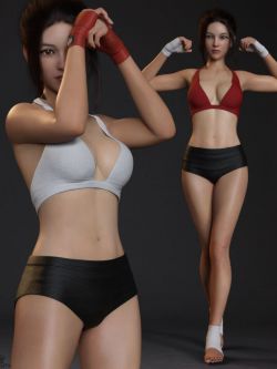 81828 服装 运动套装 The Combative Outfit Set for Genesis 8 and 8.1 Females