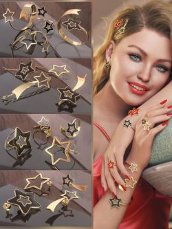 87004 首饰 VRV Stella Jewelry for Genesis 8 and 8.1 Females