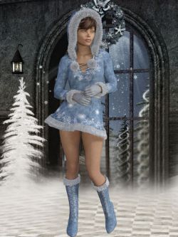57657 服装 Snow Maiden Outfit for Genesis 8 Female