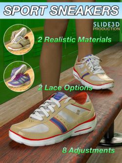 32835 鞋子  Slide3D Sport Sneakers for Genesis 3 Female