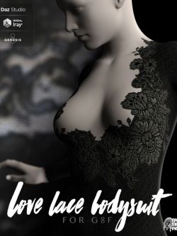 137969 女式蕾丝 连体衣 Lace Love Bodysuit For Genesis 8 Female