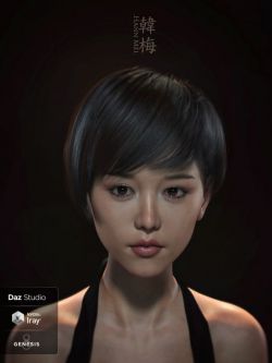 55705 人物和头发 Hann Mei and Hann Mei Short Hair for Genesis 8 Female ...